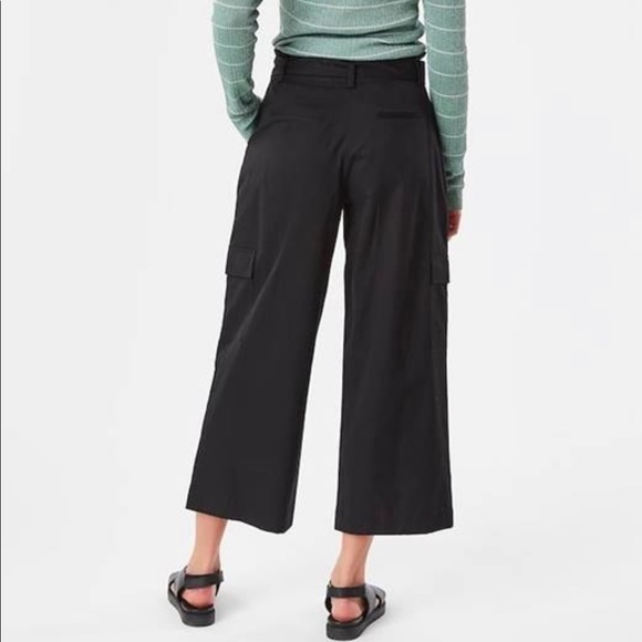 NWT Ichi Lucca Cropped Wide Leg Cargo Size 38 Fit Like an 8 - Picture 3 of 4